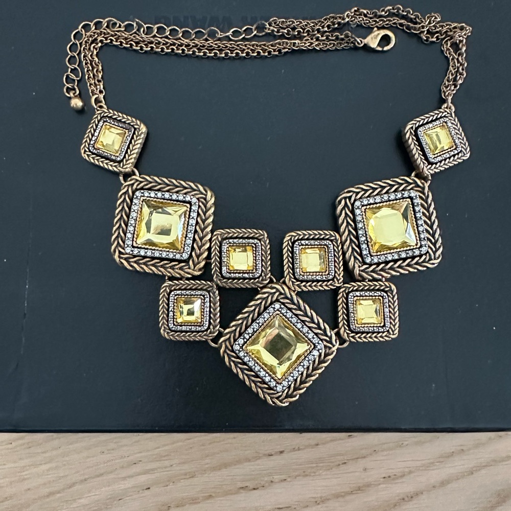 Gold and Yellow Statement Necklace